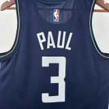 23/24 Clippers PUAL # 3 City Edition Royal Blue Top Quality Hot Pressing NBA Jersey
