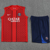 25/26 PSG Grid Tower Red Tank top and shorts suit