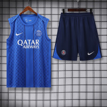 25/26 PSG Grid Tower Blue Tank top and shorts suit