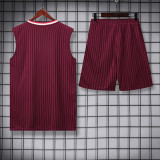 25/26 Bayern Maroon Retro Tank top and shorts suit (直纹）