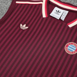 25/26 Bayern Maroon Retro Tank top and shorts suit (直纹）