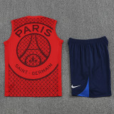 25/26 PSG Grid Tower Red Tank top and shorts suit