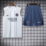 25/26 PSG Grid Tower White Tank top and shorts suit