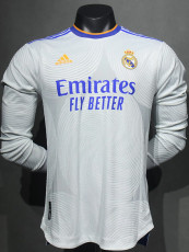 21/22 RMA Home Player Version Long Sleeve Retro Soccer Jersey长袖