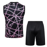 25/ 26 PSG Black network Kids Tank top and shorts suit童装