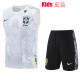 25/26 Brazil White Kids Tank top and shorts suit童装