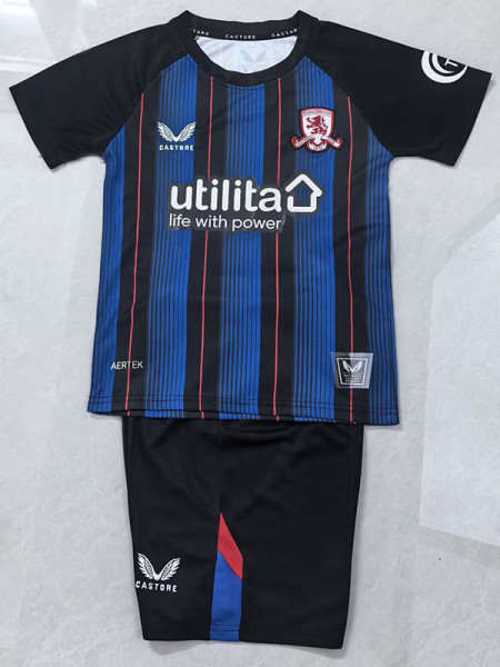 25/26 Middlesbrough Away Kids  Soccer Jersey