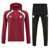 25/26 Bayern Red Hooded Windbreaker Tracksuit