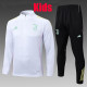 25/26 JUV White Kids Half Pull Tracksuit #E25117 (童装\半拉链)