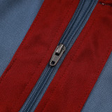 25/26 Sao Paulo Red &Grey Half Pull Tracksuit#B2575 (半拉链)