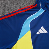 25/26 ARS Royal Blue Retro Half Pull Tracksuit #B2592(半拉链)