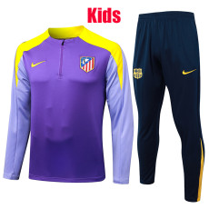 25/26 ATM Purple Kids Half Pull Tracksuit#E25136  (童装、半拉链)