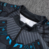 25/26 Napoli Dark Gray Inkjet Kids Half Pull Tracksuit #E25153(童装\半拉链)