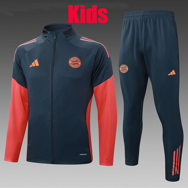 25/26 Bayern Dark Grey Jacket Tracksuit# E25107童装