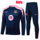 25/26 BAR Royal Blue Kids Half Pull Tracksuit #E25142 (童装粉肩\半拉链)