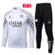 25/26 PSG Jordan White Kids Half Pull Tracksuit #E25133 (童装\半拉链)