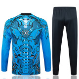 25/26 Napoli Blue Inkjet Half Pull Tracksuit #B2588(半拉链)