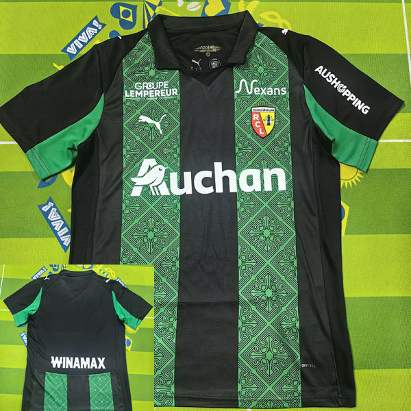 25/26 RC Lens Away  Fans Soccer Jersey(全广告 )