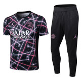 25/26 PSG Black Purple  Player Version Training Shirts&Long Pants