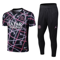 25/26 PSG Black Purple  Player Version Training Shirts&Long Pants