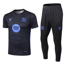 25 /26 BAR Black Player Version  Soccer Jersey& Purple pants