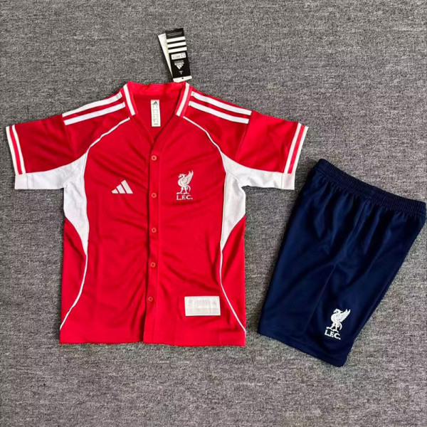 25/26 LIV Red Casusl Edition Kids Baseball jersey