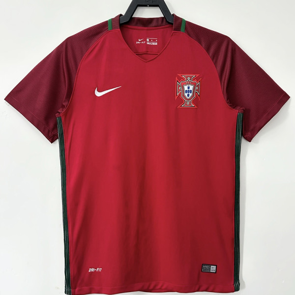 2016 Portugal Home Retro Soccer Jersey
