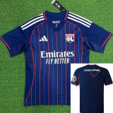 25/26 Lyon Away Fans Soccer Jersey(带广告)