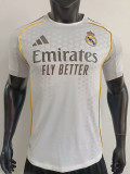 25/26 RMA Home  Player Version Soccer Jersey(球员带h广告）