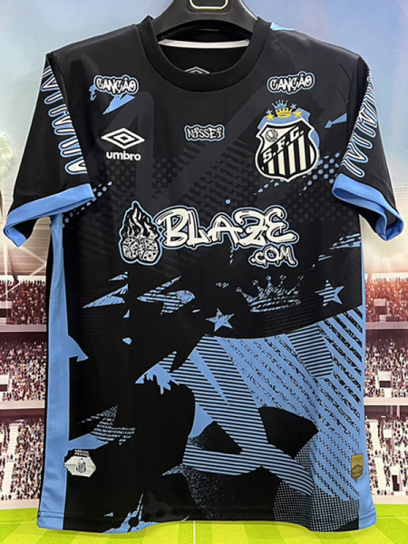25/26 Santos FC Special Edition Black &Blue Fans Soccer Jersey