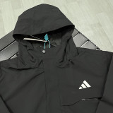 25/26ＡＤ Black Thin  Assault  Hooded Windbreaker #H004