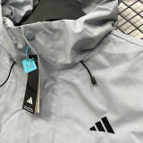 25/26ＡＤ Grey Thin Assault  Hooded Windbreaker #H004