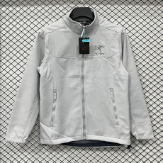 25/26 RK906 White Thickened Assault Stand Collar Windbreaker (立领加厚冲锋衣）