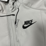 25/26 NK Grey Thickened Assault  Hooded Windbreaker# RK1102 (加厚冲锋衣）