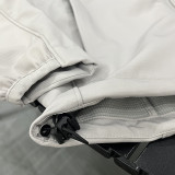 25/26 NK Grey Thickened Assault  Hooded Windbreaker# RK1102 (加厚冲锋衣）