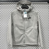 25/26 NK Grey Thickened Assault  Hooded Windbreaker# RK1102 (加厚冲锋衣）