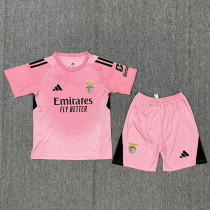 25/26 Benfica Ｇoalkeeper Pink Kids Soccer Jersey