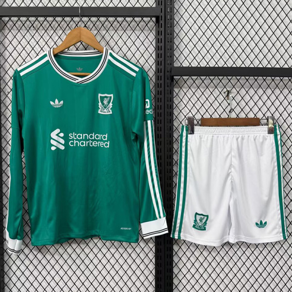 25/26 LIV Third Kids Long Sleeve Soccer Jersey