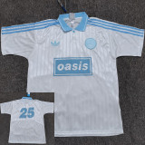 25/26 Live'25 OASIS White Blue With No25 Tour Soccer Jersey#带25号
