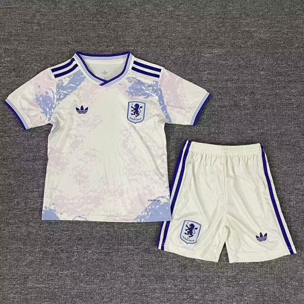 25/26 Aston Villa Third Kids  Soccer Jersey