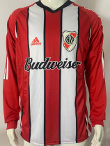 2003/2004 River Plate Home  Long Sleeve(Ｔwo layers)Retro Soccer Jersey两层球衣