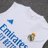 25/26 RMA White Tank top and shorts suit#D25156(湖兰胸标)