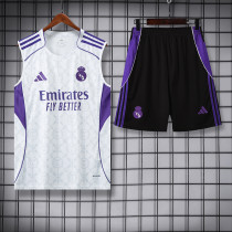 25/26 RMA White Team Logo Tank top and shorts suit