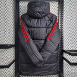 23/24 Man Utd Black Hooded Cotton Coat Red Edge (红色边) 棉衣