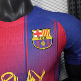 25/26 BAR Home Player Version Soccer Jersey(play新广告)