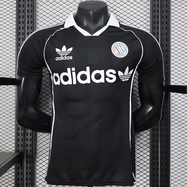 25/26Ｃlover Leisure Editio Black Fans Soccer Jersey