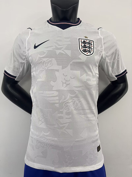 26/27 England Home Player Version Soccer Jersey带星