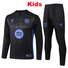 25/26 BAR Steel Seal Edition Black Kids Half Pull Tracksuit #E25165(半拉链、童装)