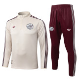 25/26 Ajax Beige Half Pull Tracksuit #B2595 (半拉链)