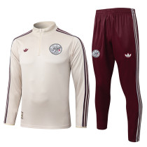 25/26 Ajax Beige Half Pull Tracksuit #B2595 (半拉链)